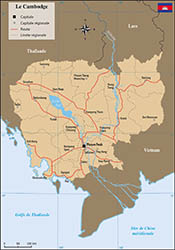 Carte du Cambodge